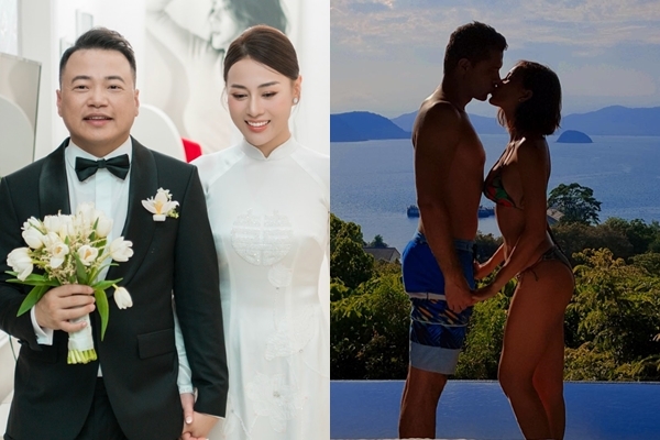 Sao Việt 29/7: Shark Bình – Phương Oanh nghỉ dưỡng tại Mỹ, MC Phương Mai ‘khóa môi’ tình tứ bên chồng Tây 