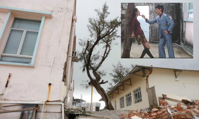 Siêu bão Mangkhut khiến nhiều phim trường ở Hong Kong tan hoang