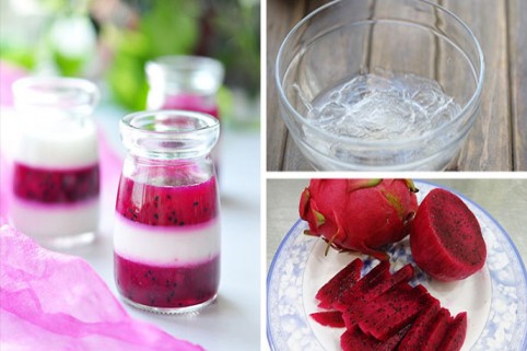 Đẹp mắt, ngon miệng với thạch sữa chua thanh long