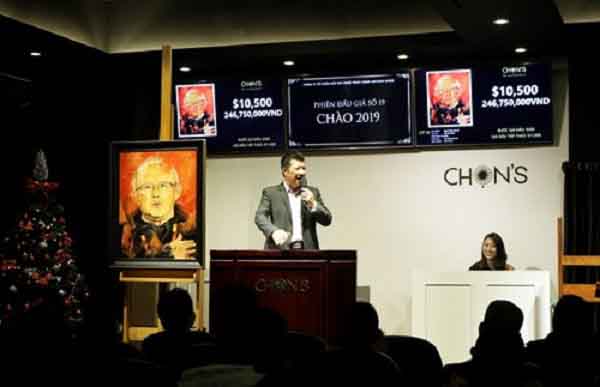 Bức tranh “Người Thầy của tôi” được đấu giá gần 250 triệu đồng