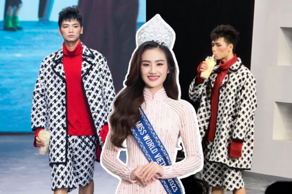 ‘Kình ngư’ Kim Sơn đính chính về hành động ‘vừa catwalk vừa uống trà sữa’, phủ nhận liên quan đến Hoa hậu Ý Nhi