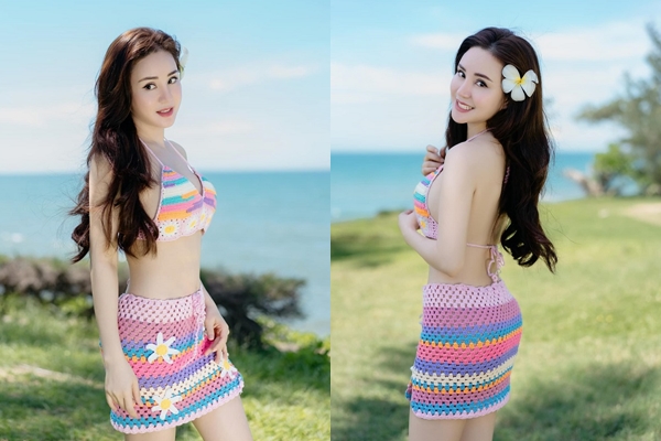Vy Oanh diện bikini khoe sắc vóc quyến rũ, bất ngờ trước số đo 3 vòng của ‘mẹ 3 con’