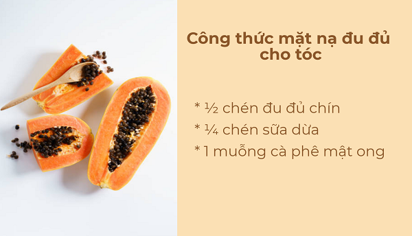Dưỡng tóc bằng mặt nạ đu đủ