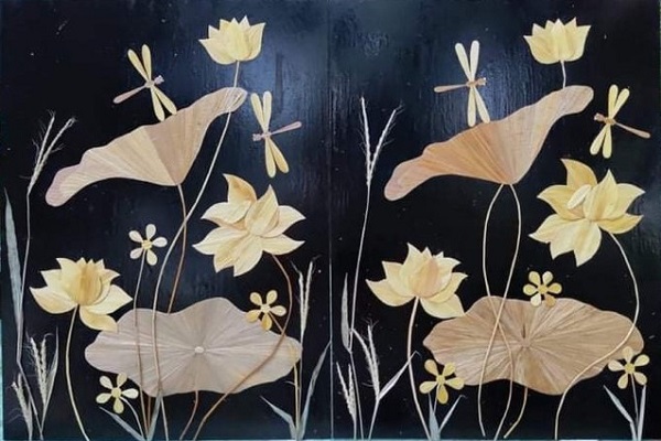 Biến rơm thành các bức tranh nghệ thuật