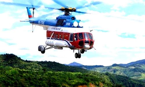 Cà Mau: Dùng trực thăng để khảo sát sạt lở bờ biển