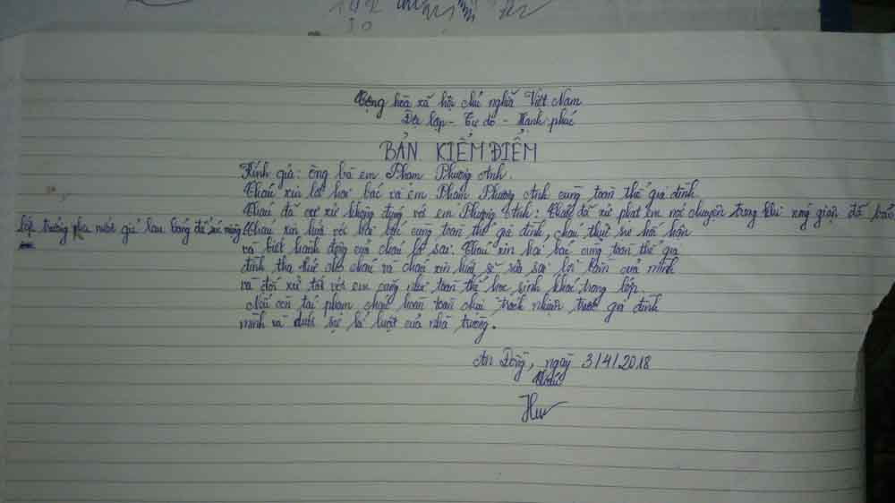 Cô giáo ở Hải Phòng bắt học sinh uống nước giặt giẻ lau bảng