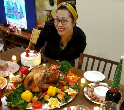 Mâm cỗ trung thu đặc biệt đậm chất Việt – Hàn