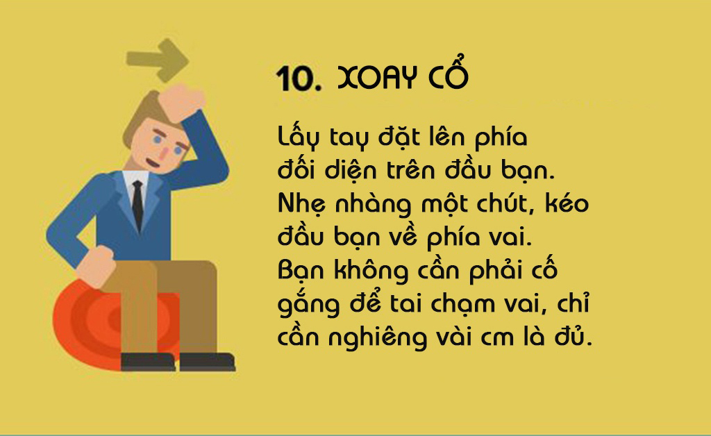 10 động tác giảm chóng mặt tức thì cho dân văn phòng