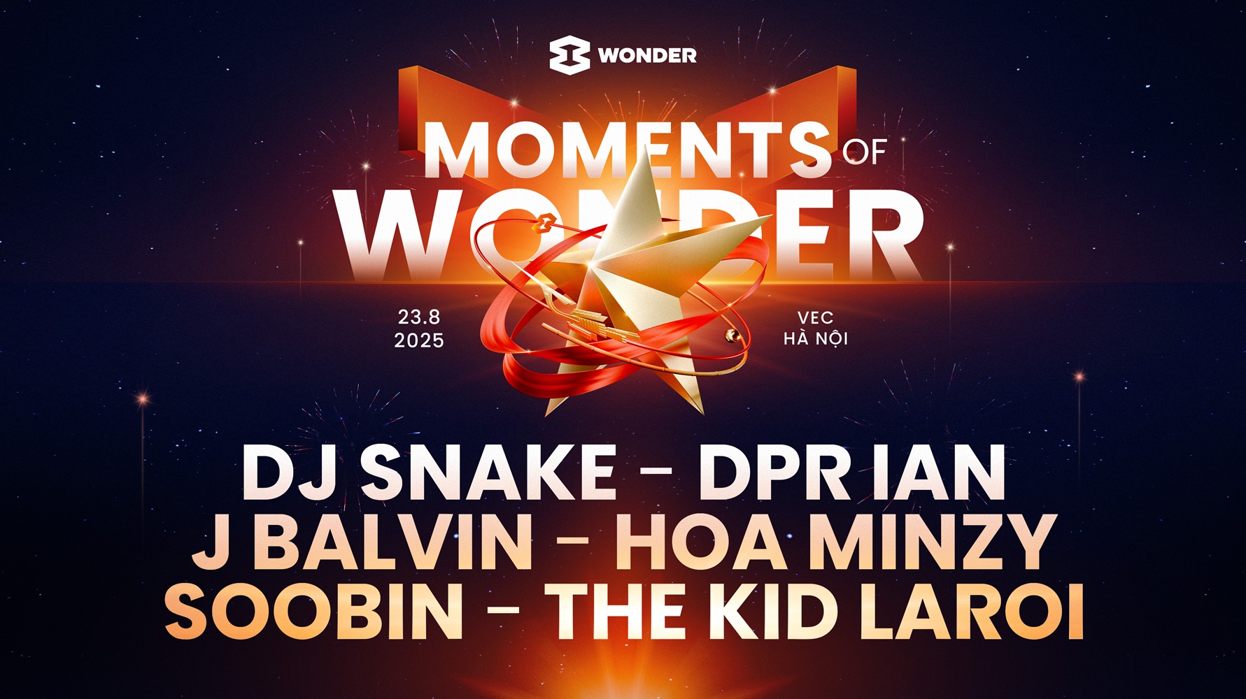 ‘Moments of Wonder’ – Đại nhạc hội đặc biệt kỷ niệm 80 năm Quốc khánh với dàn sao ‘khủng’: DJ Snake, J Balvin, The Kid LAROI, DPR IAN…
