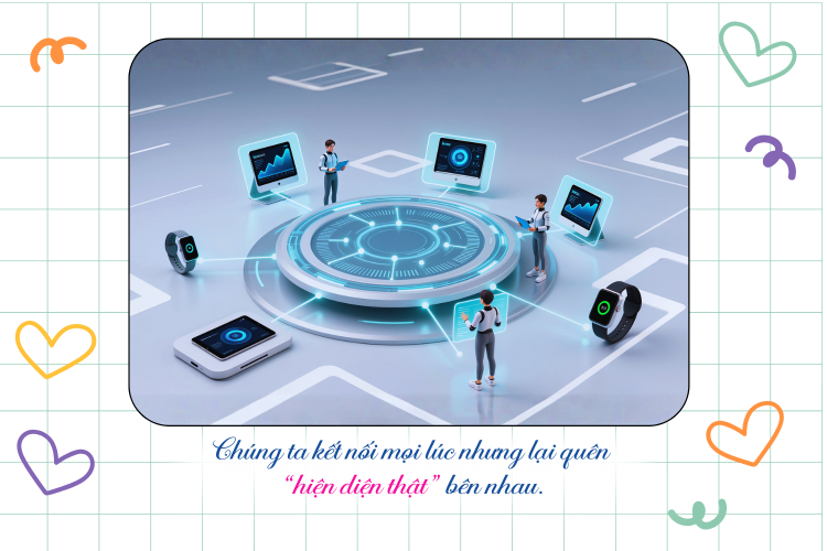 Chúng ta kết nối mọi lúc nhưng lại quên “hiện diện thật” bên nhau