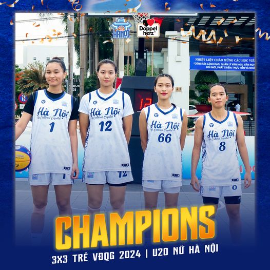 Chân dung các cô gái vàng U20 Hà Nội - Ảnh: Đội tuyển bóng rổ Hà Nội