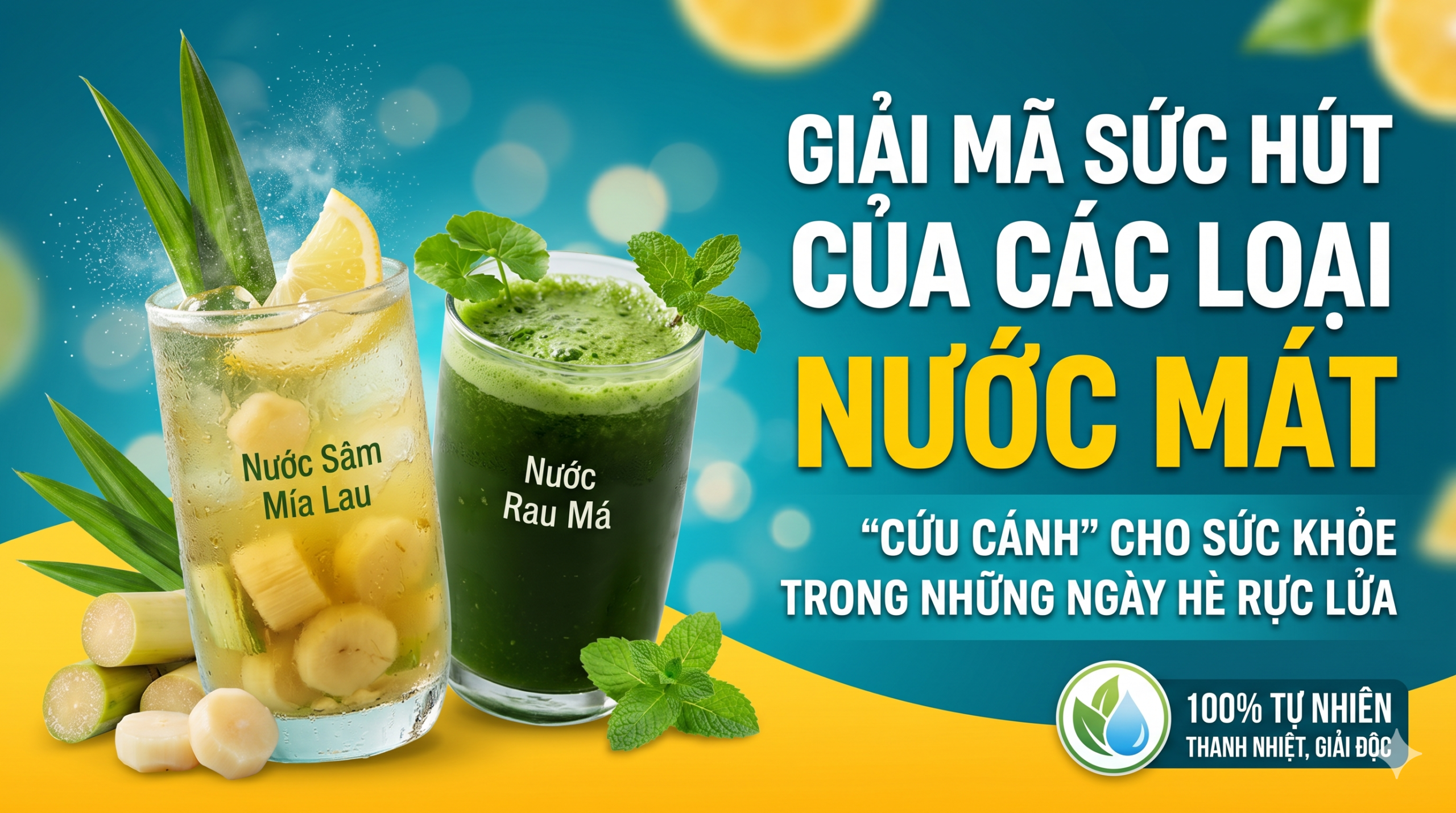 Các loại nước mát ‘cứu cánh’ sức khỏe trong những ngày hè rực lửa