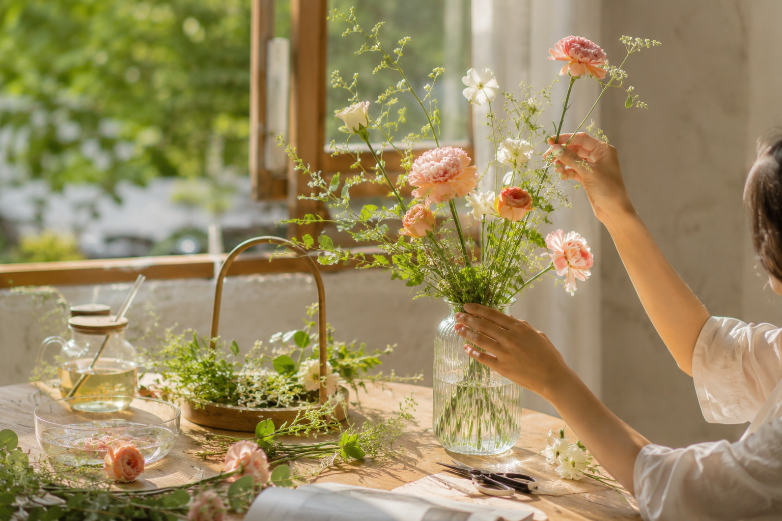 Cắm một nhành hoa, dọn một khoảng thở