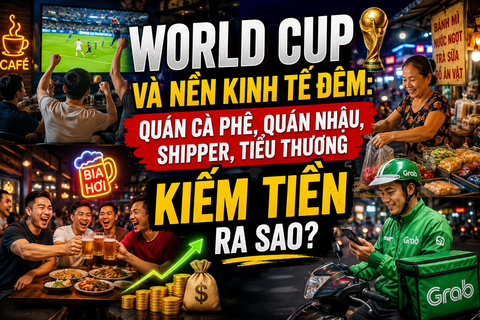 Từ quán nhậu đến shipper: Cuộc đua kiếm tiền trong mùa World Cup