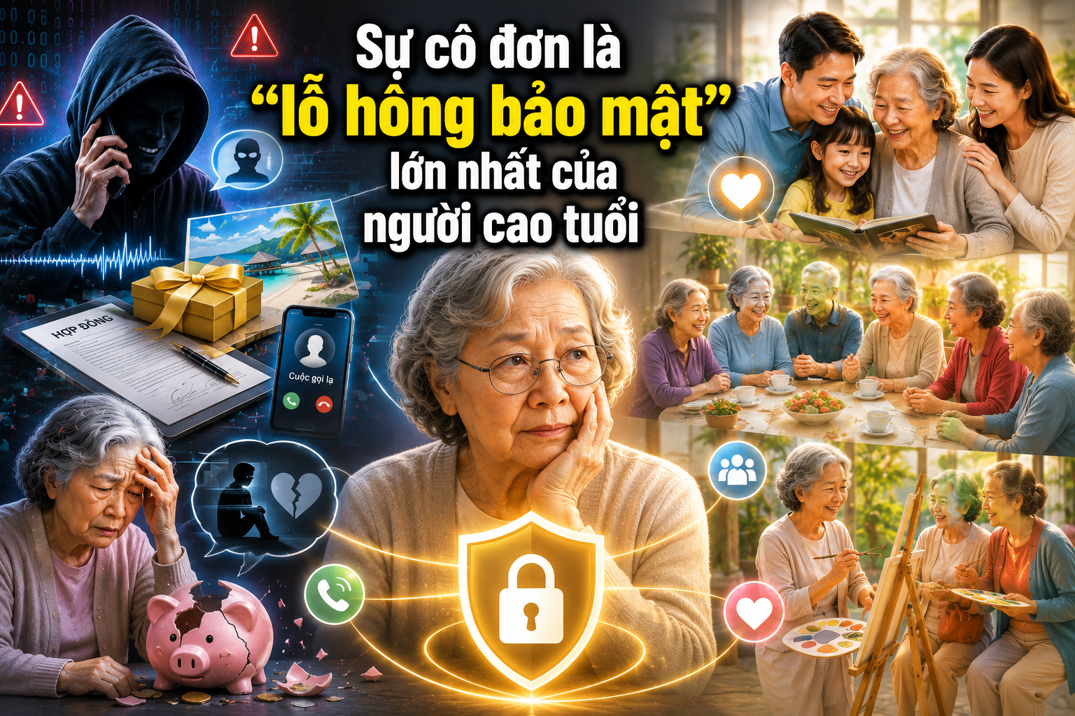 Sự cô đơn là ‘lỗ hỏng bảo mật’ lớn nhất của người cao tuổi