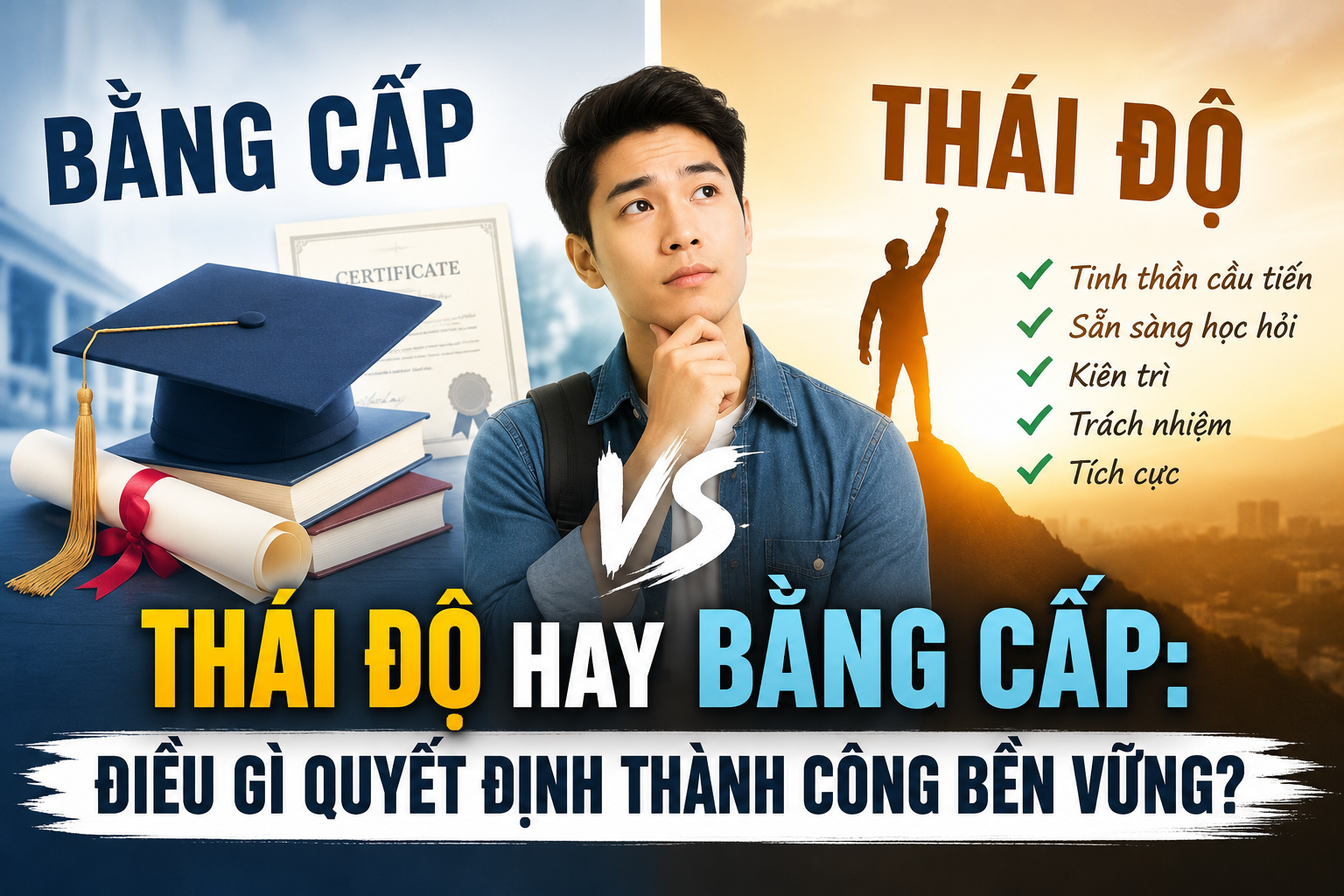 Thái độ hay bằng cấp: Điều gì quyết định thành công bền vững?