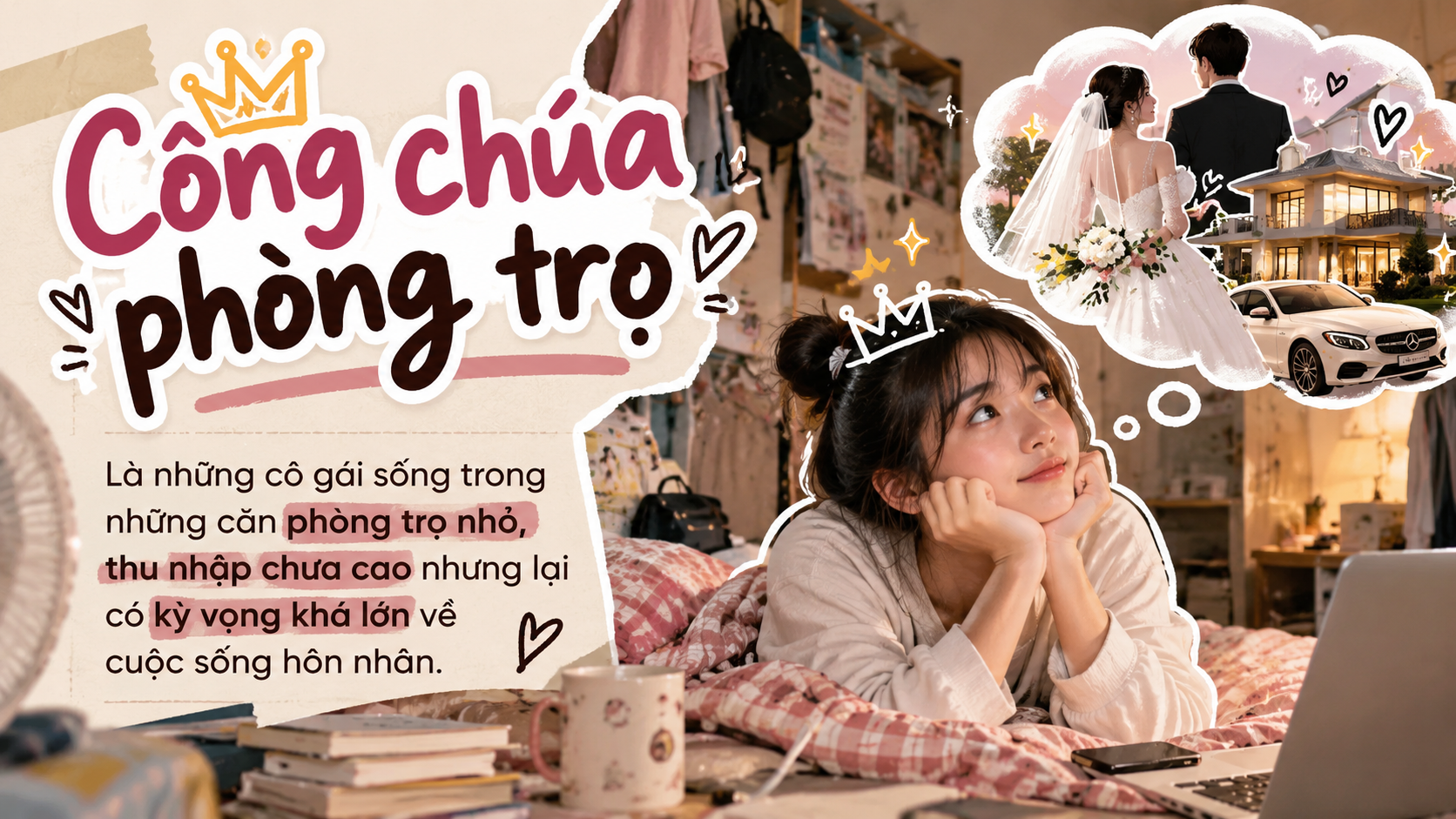Trào lưu ‘công chúa phòng trọ’: Giấc mơ lấy chồng giàu trở thành kỳ vọng thiếu thực tế