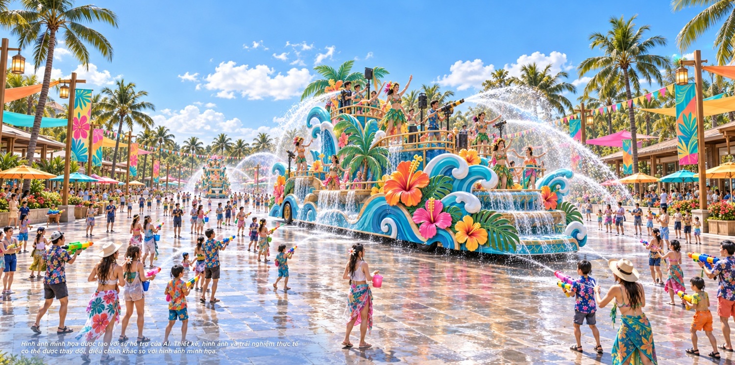 Thế giới lễ hội nước gọi tên VinWonders Cần Giờ: 5 đại tiệc nước, 50+ trò chơi