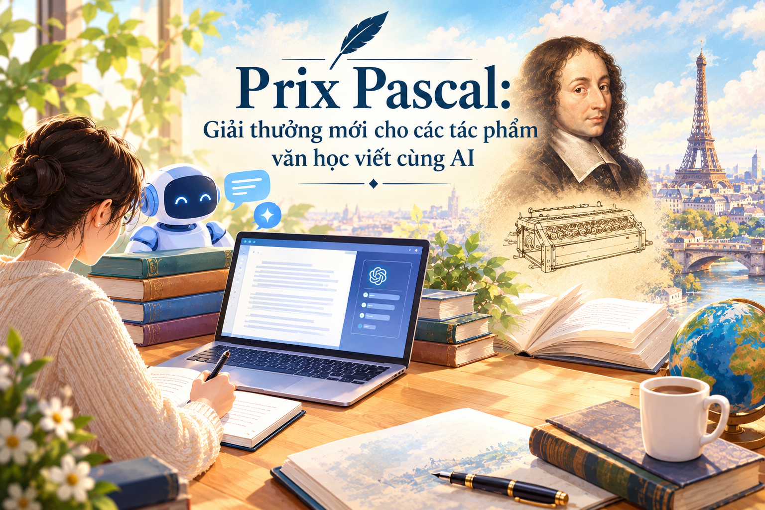 Prix Pascal: Giải thưởng mới cho các tác phẩm văn học viết cùng AI